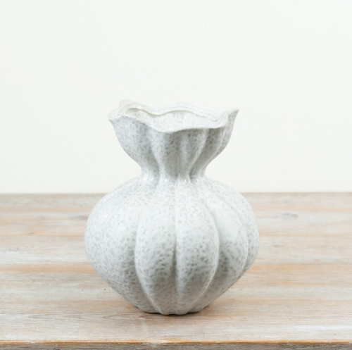 22.5cm Sculpted Ceramic Vase - single