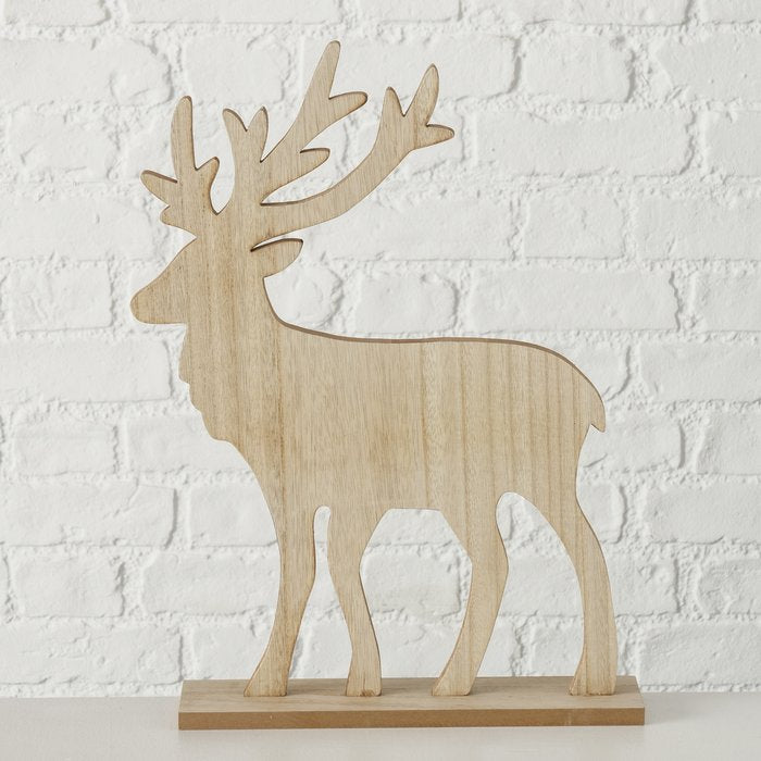 Wooden Stag Figurine | Large