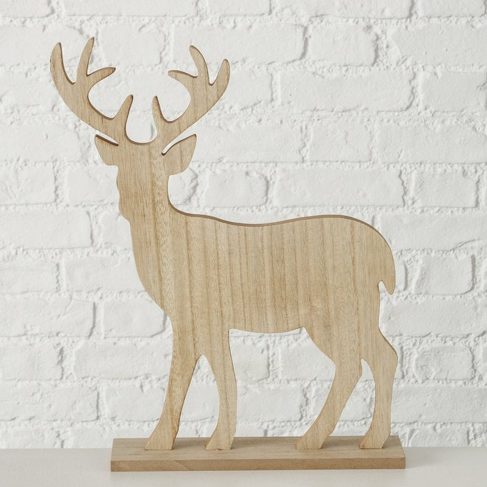 Wooden Stag Figurine | Large