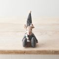 Felt Christmas Mouse Decoration - Grey