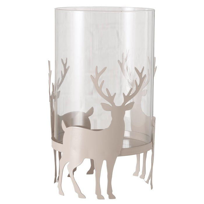 Tiro Stag Lantern Large | Powder-Coated Iron & Recycled Glass