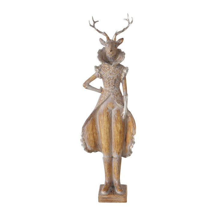 Dressed Stag & Doe Figurine, 42cm