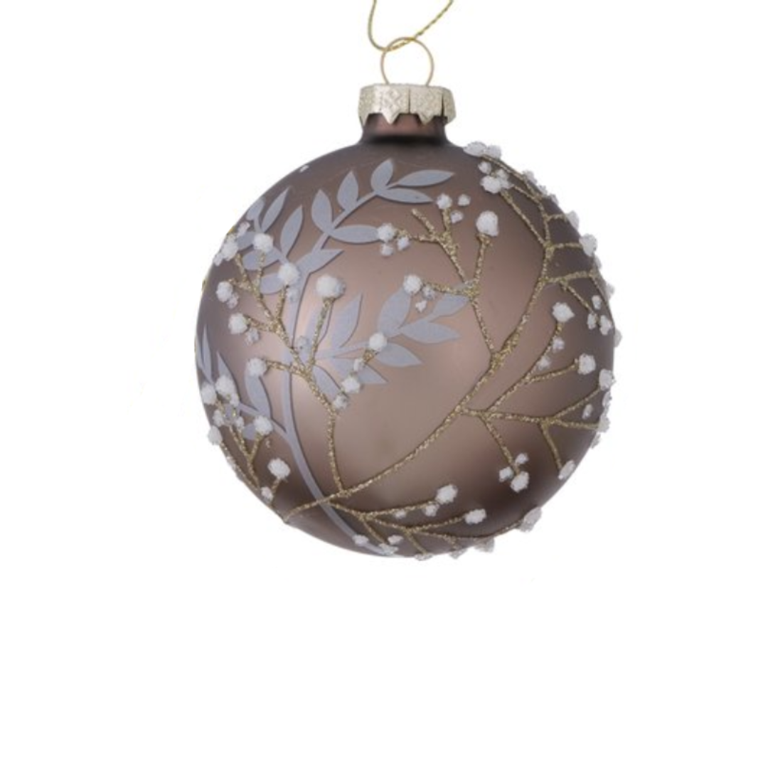 Chantelle Hand-Painted Glass Christmas Bauble