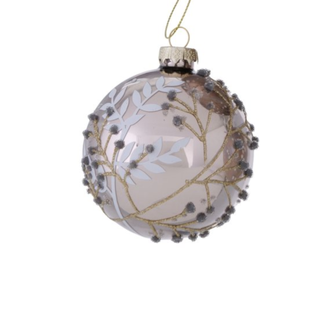 Chantelle Hand-Painted Glass Christmas Bauble