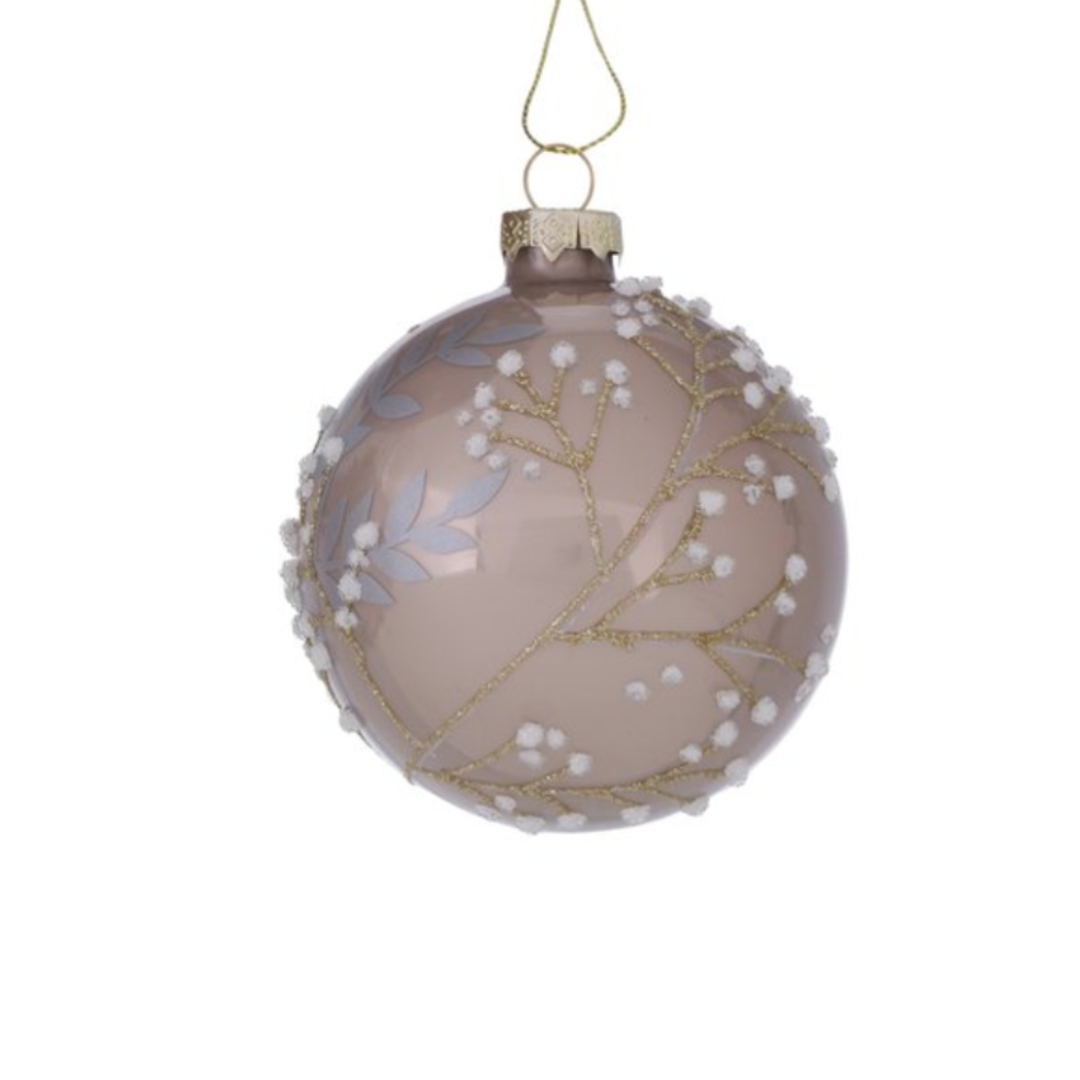 Chantelle Hand-Painted Glass Christmas Bauble