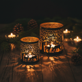 Gold Reindeer Candle Holders - Both Sizes Nordic Lifestyle