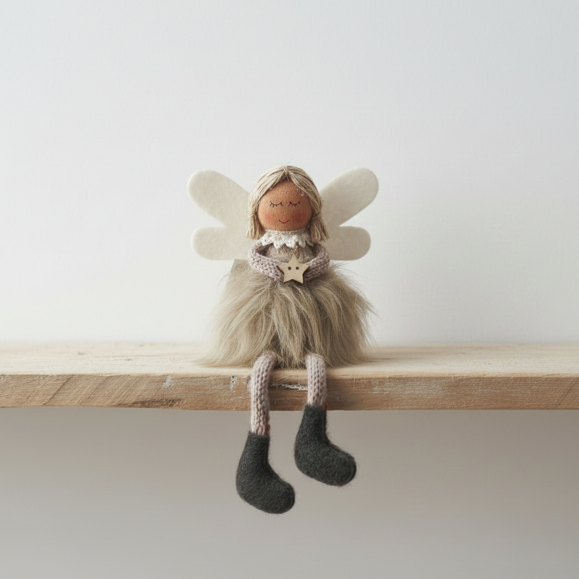 Fabric Angel Decoration, 16cm